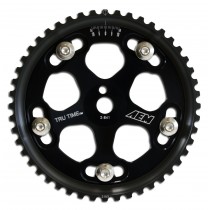 AEM Tru-Time Adjustable Cam Gear. Black. 5-Bolt. Mitsubishi 4G63 (23-831BK)