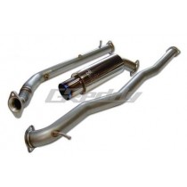 GReddy Comp Ti-C Exhaust; Turbo-back; w/ 80mm Downpipe; 3Piece System; Off-Road Only; Piping:80mm;Tip:115mm