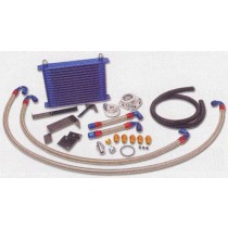 GReddy Oil Cooler Kit; Circuit Spec; In Series w/ OEM Cooler; Core:14 Row