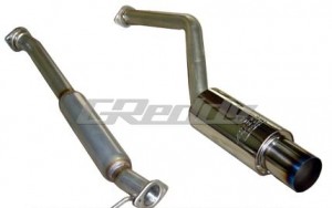 GReddy Racing Ti-C Exhaust; Single Muffler; 2Piece System; Right Side Exit; Piping:80mm;Tip:115mm