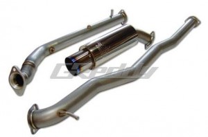 GReddy Comp Ti-C Exhaust; Turbo-back; w/ 80mm Downpipe; 3Piece System; Off-Road Only; Piping:80mm;Tip:115mm