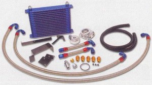 GReddy Oil Cooler Kit; Circuit Spec; For V-Mount; Incl SST Trans Cooler w/ Independent System & Pump; Core:12 Row