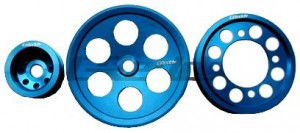 GReddy Pulley Kit; Incld's H20 Pump, & Alt Pulleys; Color:Blue